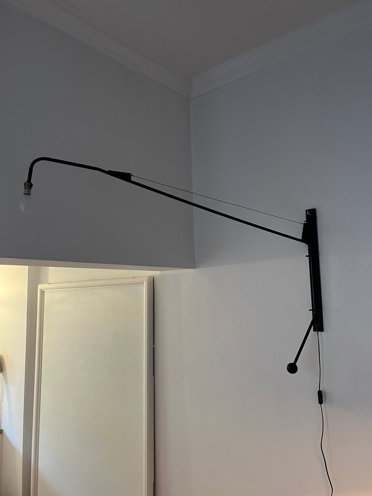 PRACHTIGE LAMP PROUVÉ POTENCE WANDLAMP 3 STUKS JAREN 70, Ophalen