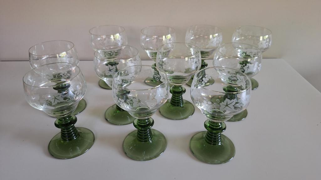 11 prachtige vintage Romer wijnglazen., Antiek en Kunst, Ophalen of Verzenden