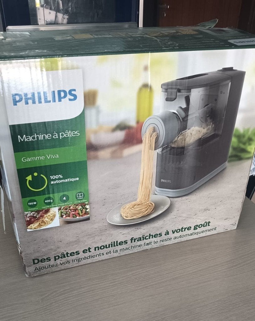 Philips Pasta- en noedelmaker HR2334, Kunststof, Ophalen of Verzenden, Zo goed als nieuw, Pastamachine
