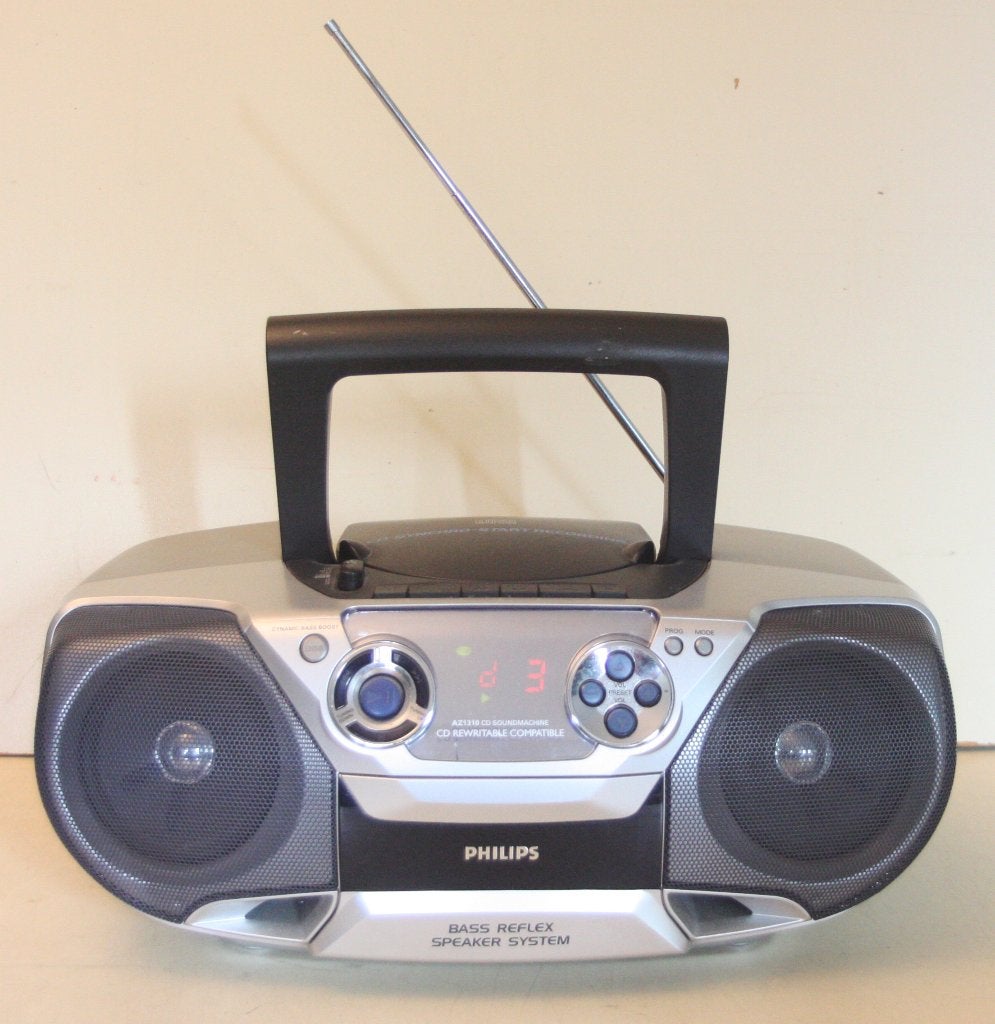 Philips Radio CD Cassette Recorder / Bass Reflex System, Philips, Cassettedeck, Draagbaar, Ophalen of Verzenden