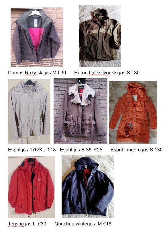 ski en warme jassen dames en heren, Enlèvement ou Envoi, Taille 36 (S)