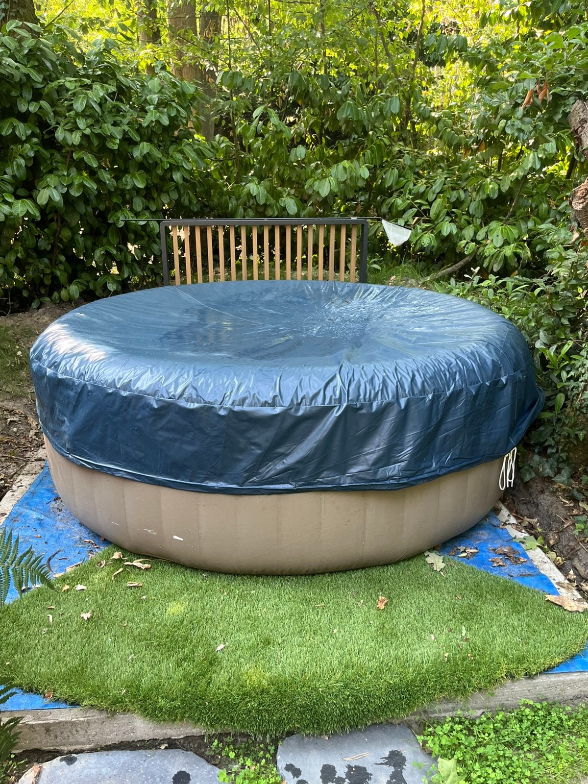 Jacuzzi  intex 190 op 70 hoog, Tuin en Terras, Bubbelbaden en Hottubs, Ophalen, Gebruikt, Filter, Opblaasbaar