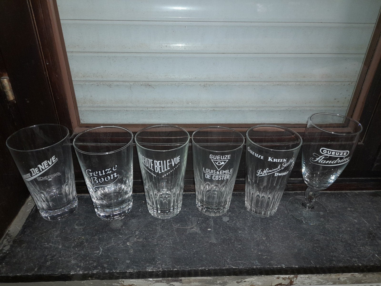 Set geuze glazen, Ophalen of Verzenden