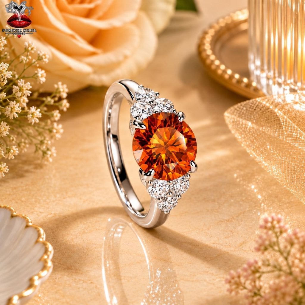 Nerina Diora 3.0 ct Moissanite Ring 925 Zilver Diverse Maten, Bijoux, Sacs & Beauté, Neuf, Enlèvement ou Envoi, Argent, Argent