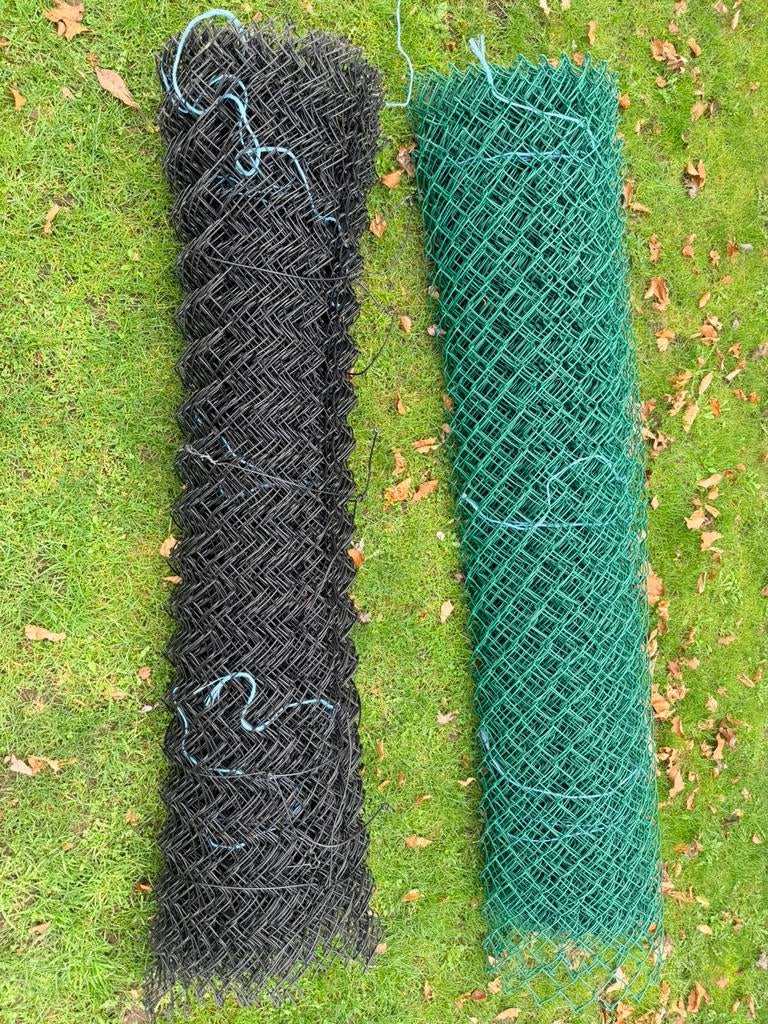 Tuindraad zwart 1.50 (ca 15m) + groen 1.80 (ca 20m), Ophalen, Zo goed als nieuw