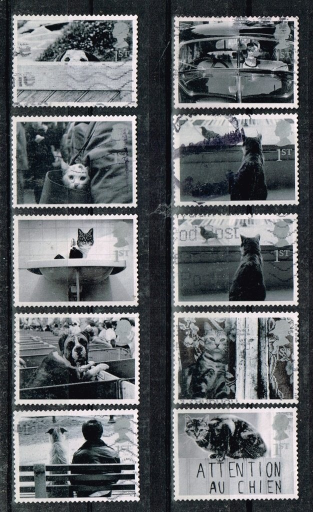Timbres-poste d'Angleterre - K 5919 - chiens et chats, Envoi, Affranchi