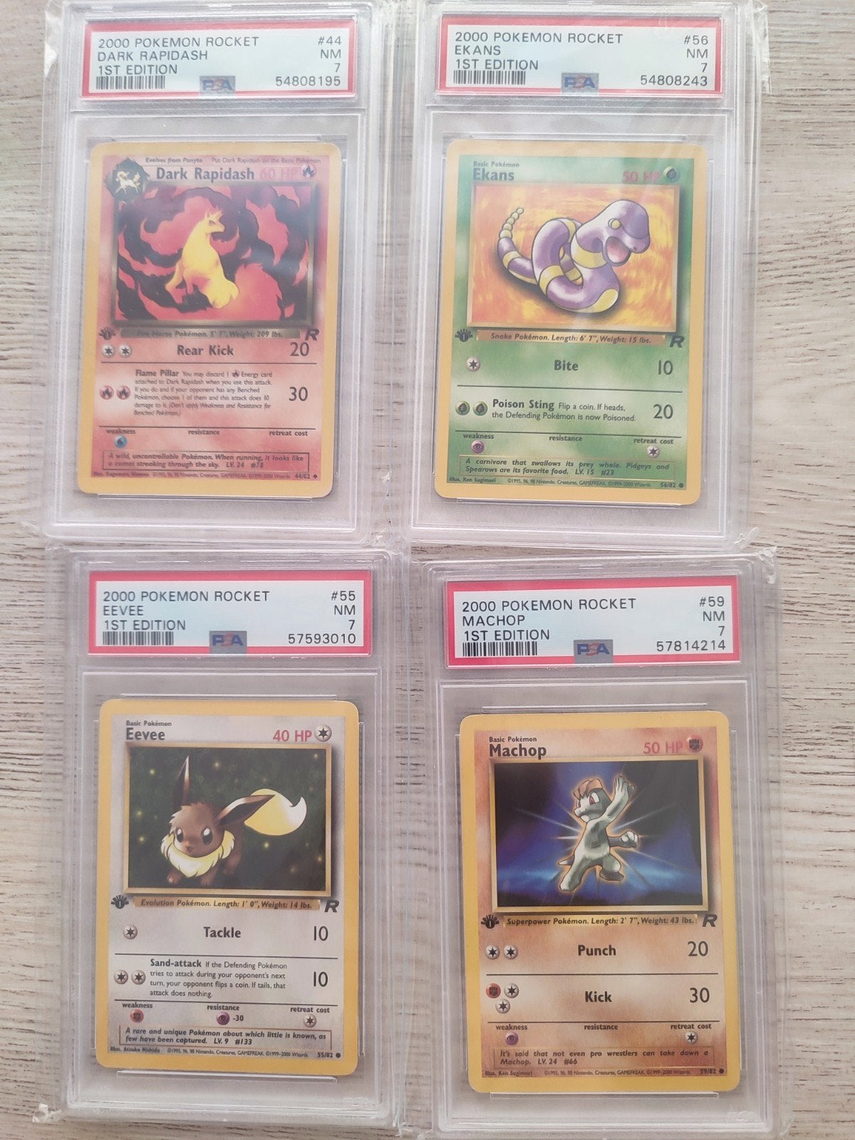 13 carte pokémon team rocket 1 édition grade psa, Hobby & Loisirs créatifs