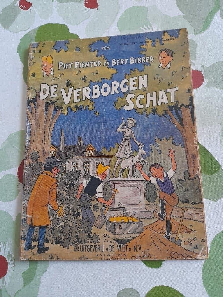 Piet Pienter en Bert Bibber nr 16 eerste druk 1961, Boeken, Stripverhalen, Ophalen of Verzenden, Gelezen
