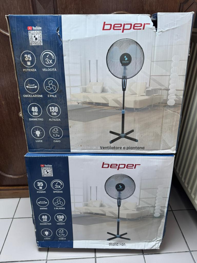 2 nieuwe ventilators op voet, Elektronische apparatuur, Ventilatoren, Ophalen of Verzenden, Zo goed als nieuw