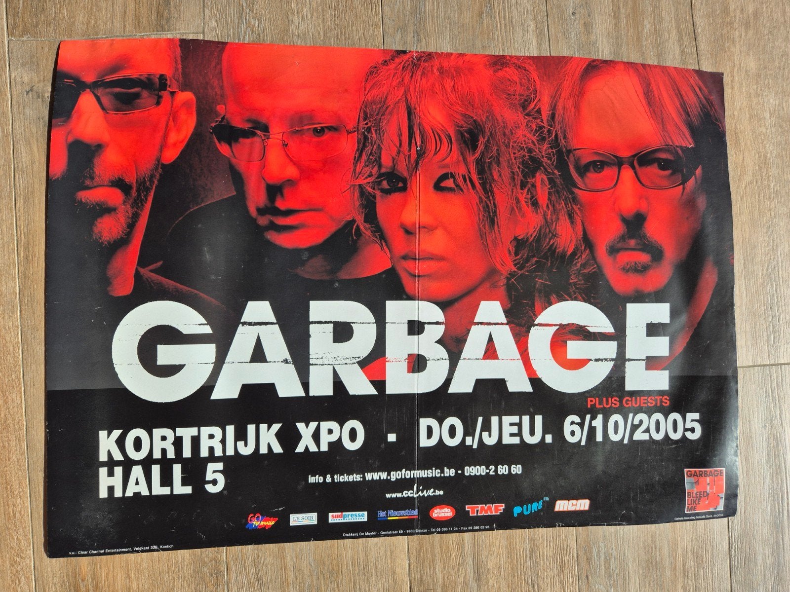 Concertposter Garbage 2005, Verzamelen, Ophalen of Verzenden, Zo goed als nieuw, Muziek