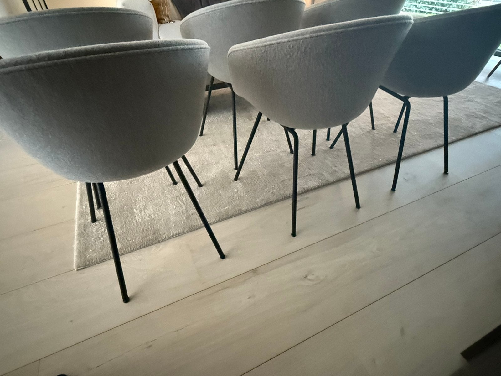 Set 6 stoelen AAC27 Hay about a chair Hallingdal grey, Huis en Inrichting, Ophalen, Zo goed als nieuw, Vijf, Zes of meer stoelen