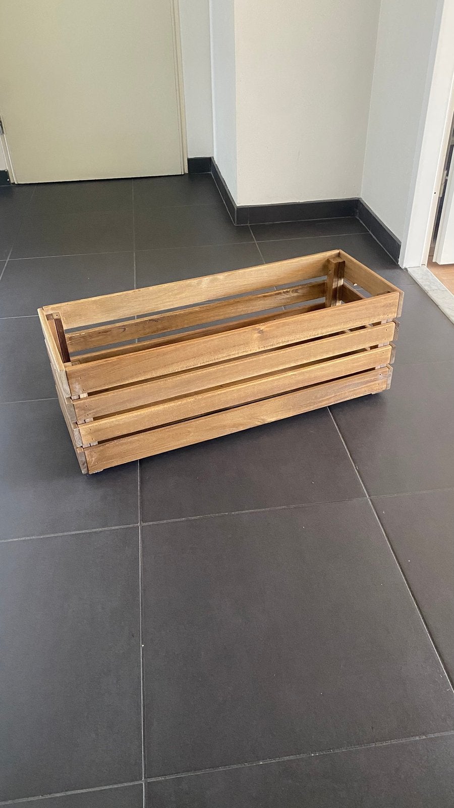 Stjärnanis kist bloembak plantenbak bruin hout, Tuin en Terras, Ophalen, Zo goed als nieuw, Hout, Binnen