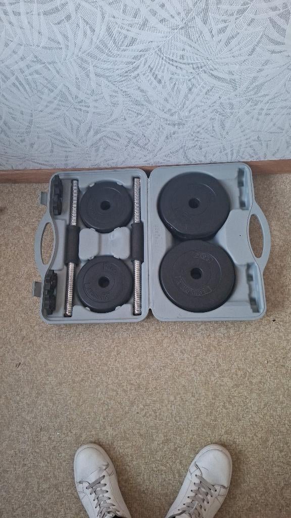 Verstelbare dumbels, Sport en Fitness, Ophalen, Gebruikt, Rug, Dumbbell