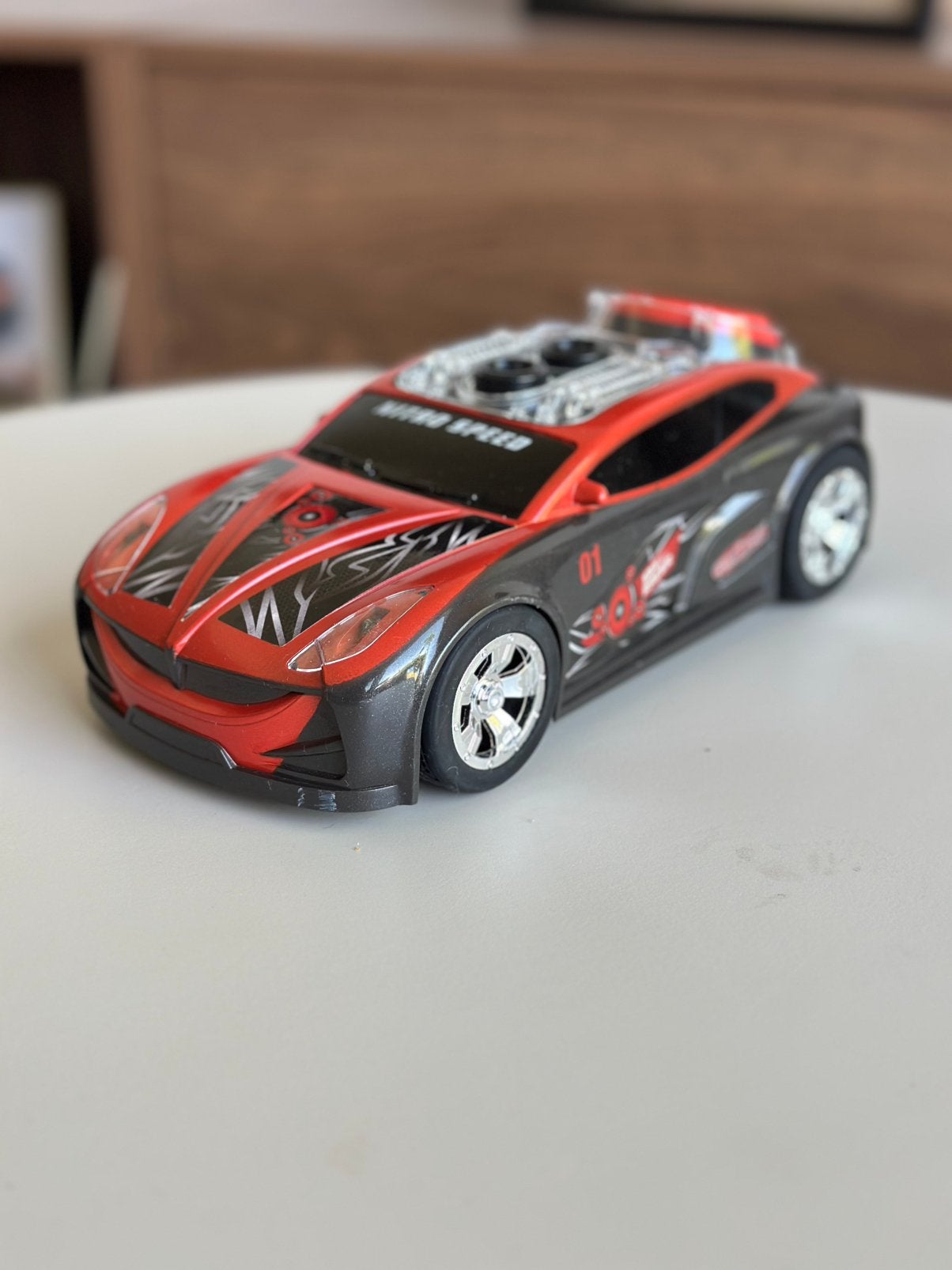 Racewagen “Nitro Speed” met licht en geluid – speelgoedauto, Hobby en Vrije tijd, Ophalen of Verzenden, Zo goed als nieuw, Auto