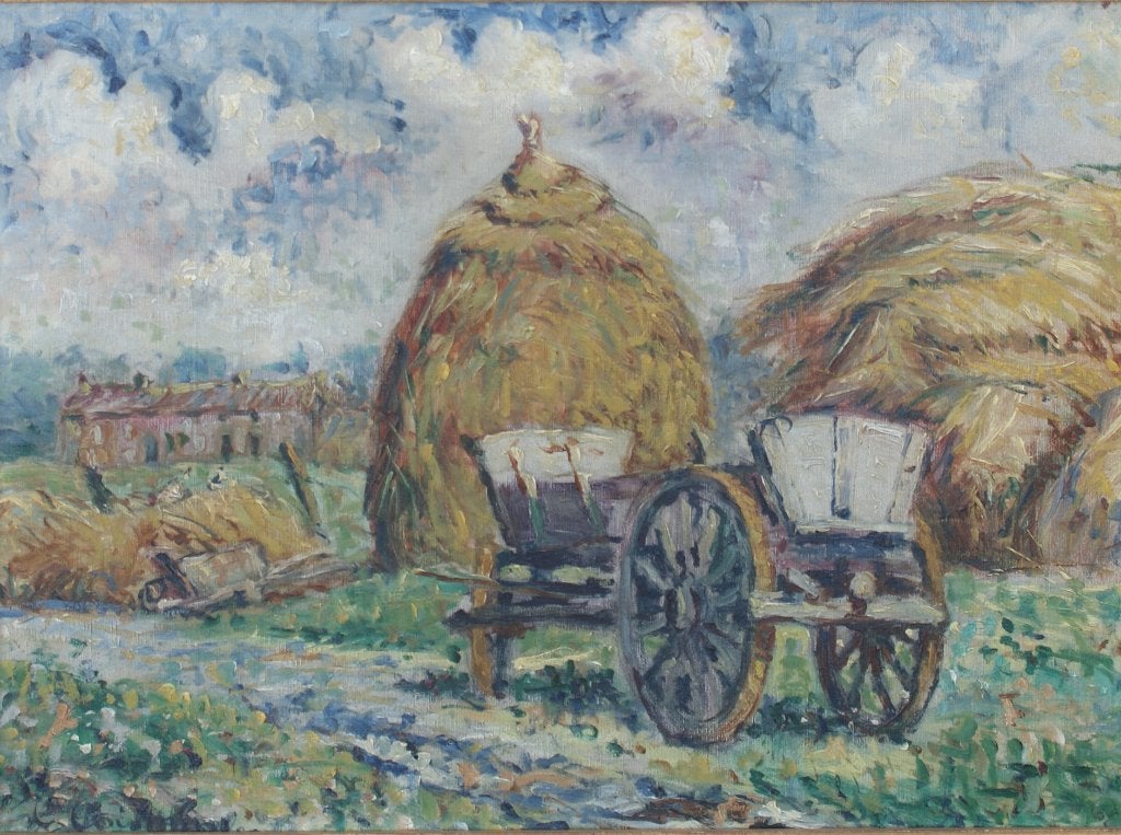 Galixte Coisman (1902-1979): Kar en oppers (O/D, 58 x 53 cm), Enlèvement ou Envoi, Signé
