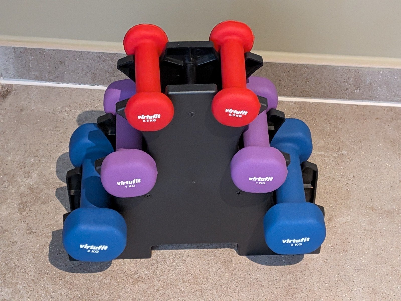 Dumbbells Virtufit anti-slip grip Nieuw, Ophalen of Verzenden, Nieuw, Dumbbell