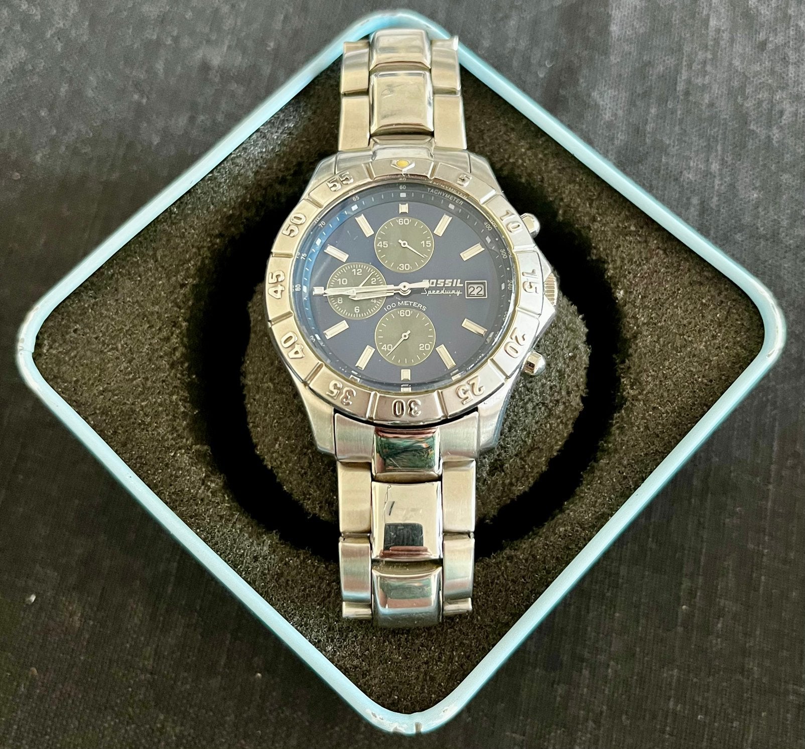 Fossil Speedway Herenhorloge., Handtassen en Accessoires, Horloges | Heren, Staal, Gebruikt, Staal, Polshorloge