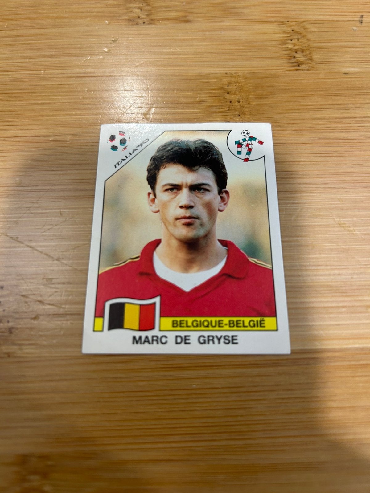 Panini WK 90 De Gryse, Ophalen of Verzenden, Zo goed als nieuw, Sticker