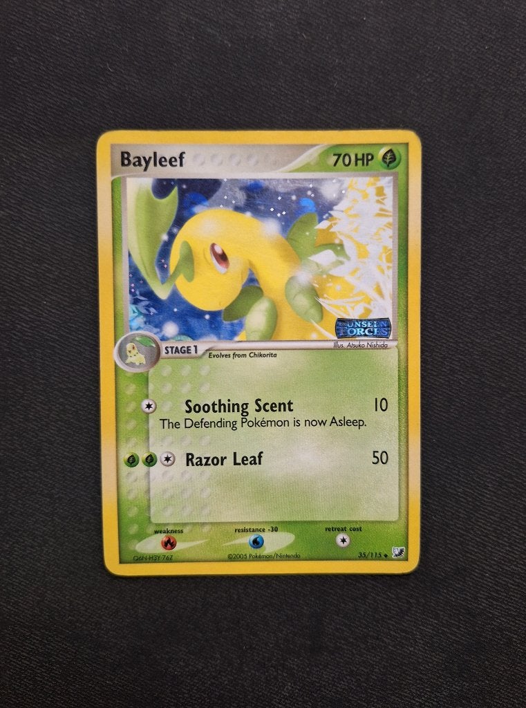 Bayleef, Yanma Stamped, Ophalen of Verzenden, Gebruikt, Meerdere kaarten