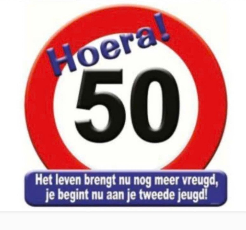 Decoratie verkeersbord 50 jaar, Divers, Enlèvement ou Envoi
