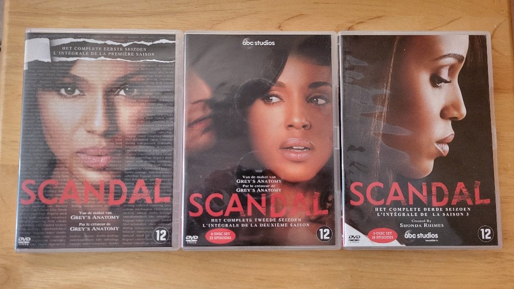 Coffrets DVD Scandal saisons 1 à 3, Enlèvement, Anglais, Néerlandais, À partir de 12 ans