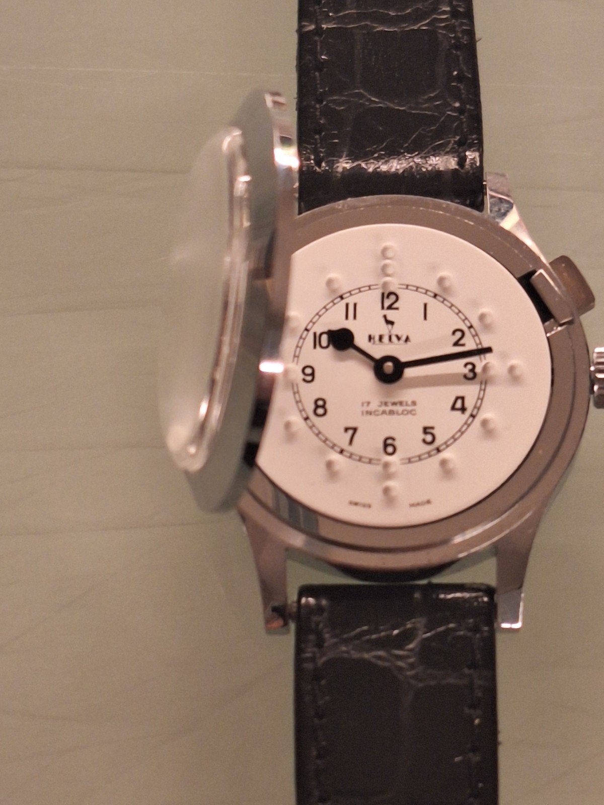 Nieuw vintage Helva braillehorloge uit de periode nr., Antiek en Kunst, Ophalen of Verzenden
