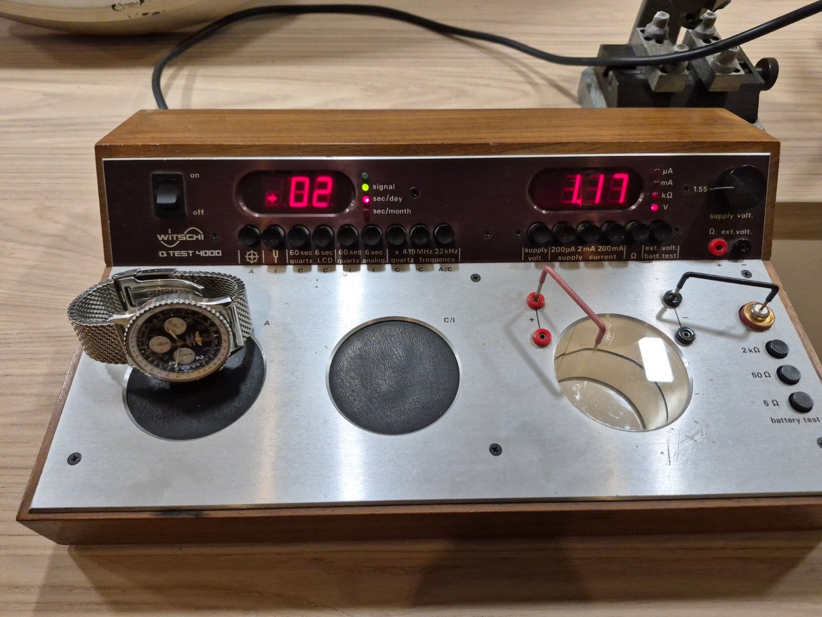 WITSCHI Q TEST 4000 appareil de mesure horloger horlogerie, Telecommunicatie, Ophalen of Verzenden
