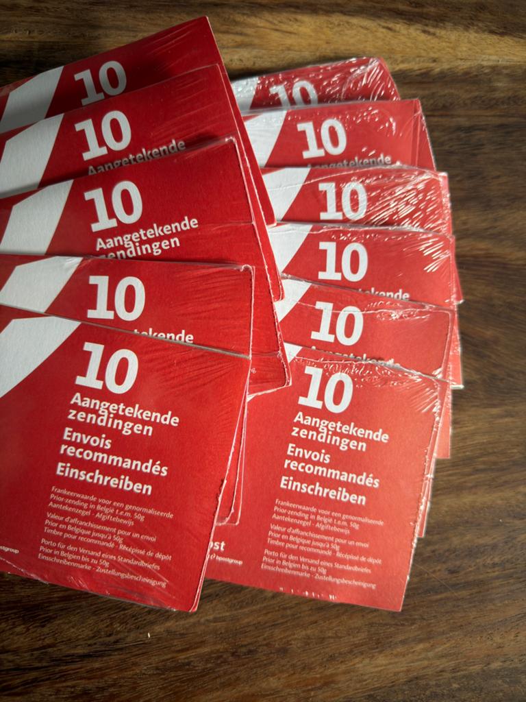 BPost Envois recommandés (100 pièces)- NEUF, Enlèvement ou Envoi, Neuf