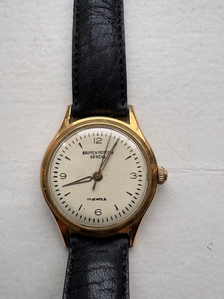 Vintage Baume Mercier horloge man, Overige materialen, Polshorloge, Baume Mercier, Ophalen