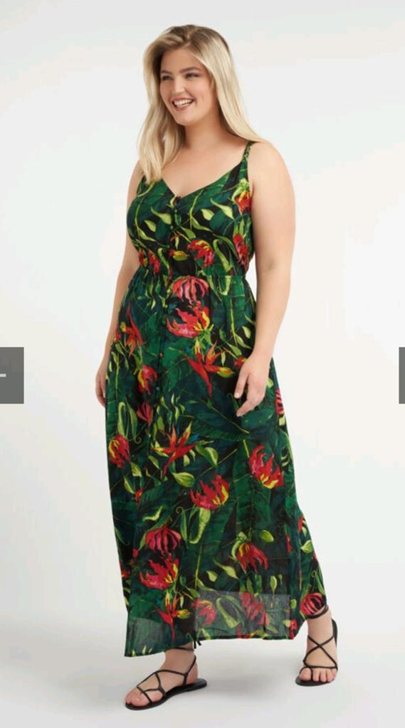 Nieuwe MS MODE maxi jurk met tropische print,  44, Kleding | Dames, Maat 42/44 (L), Nieuw, Ophalen of Verzenden, MS Mode