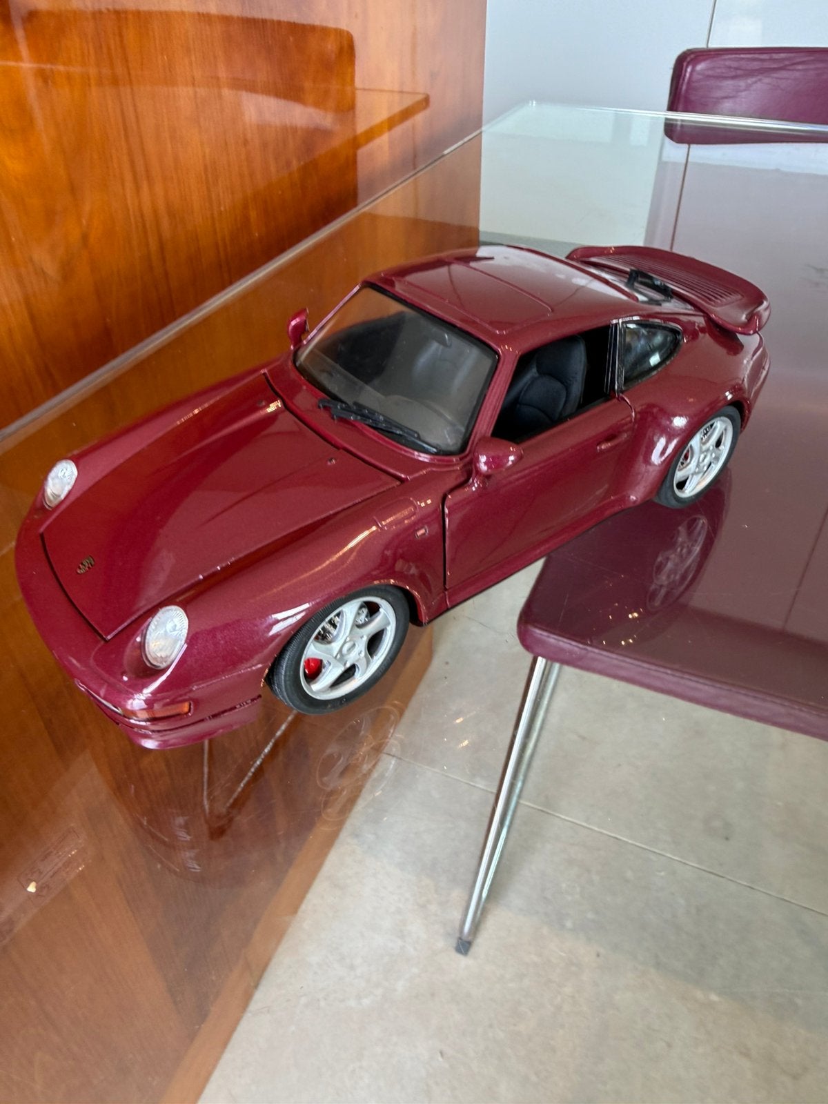 Porsche 911 993 Turbo 1:18 zonder versnellingsbak, Hobby en Vrije tijd, Ophalen of Verzenden, Zo goed als nieuw, Auto, Anson