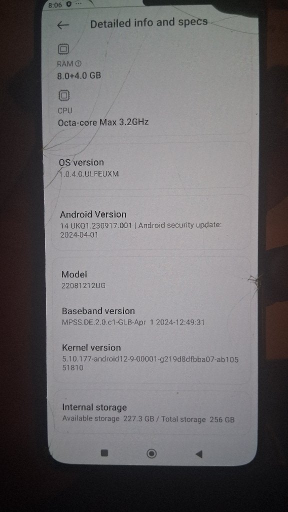 Xiaomi 12tpro(beschadigd), Gebruikt, Overige modellen, Ophalen of Verzenden, Zonder simlock