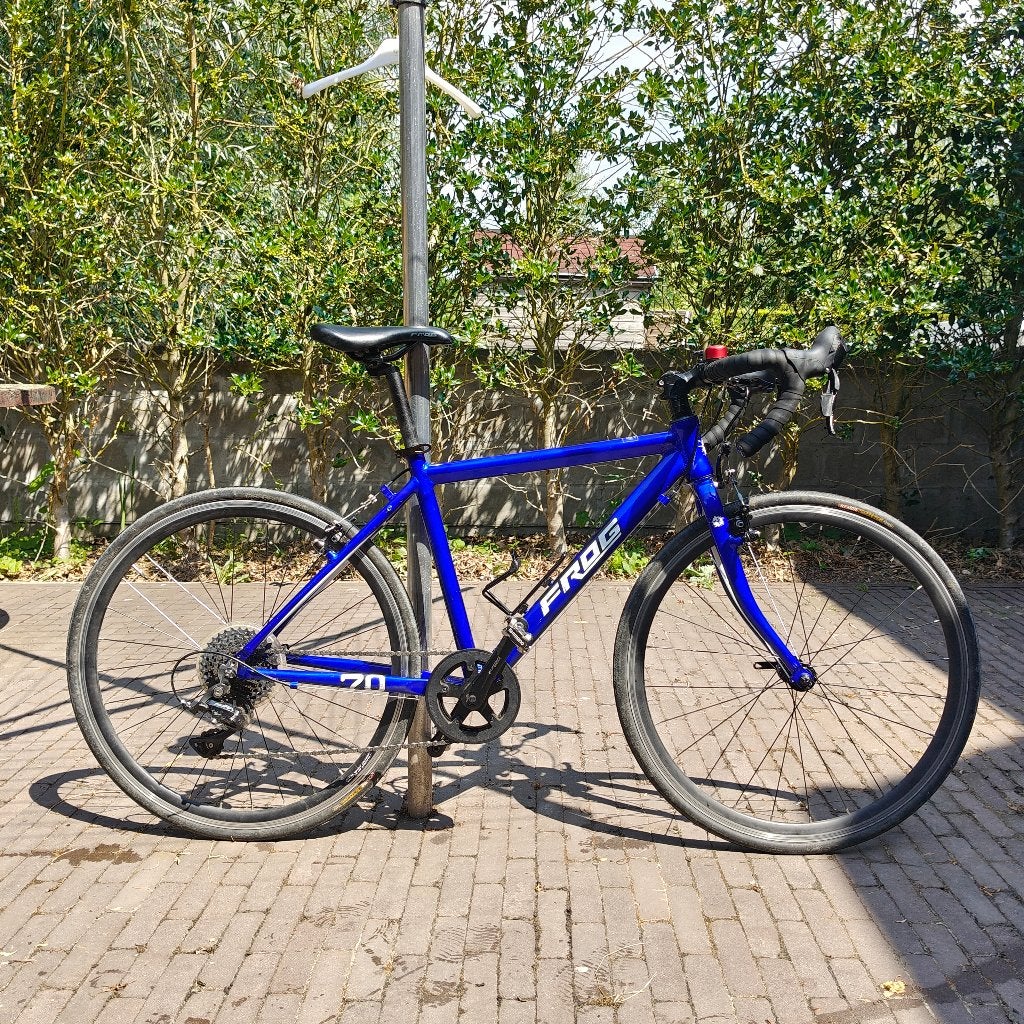 Frog 70 racefiets – jeugd/junior – blauw – zeer goede staat, Fietsen en Brommers, Ophalen, Velgrem, Frog Bikes, Versnellingen