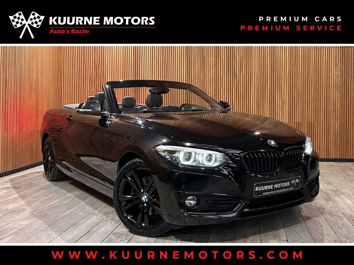 BMW 2 Serie 220 iA Cabrio SportLine Alu18"/Led/Leder/VerwZet, Auto's, Gebruikt, 4 cilinders, Zwart, 2 deurs