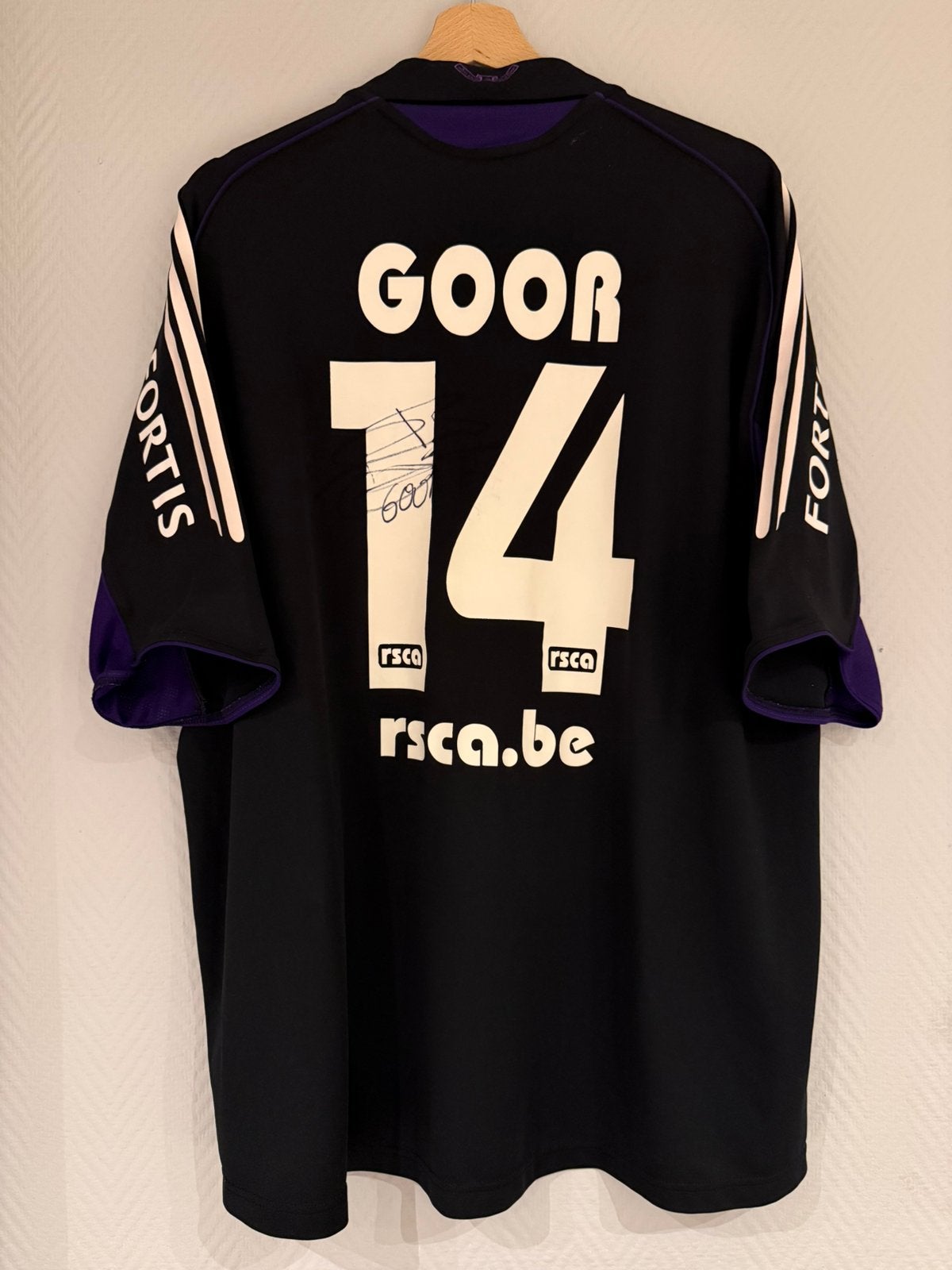 Bart Goor RSC Anderlecht, porté et signé, Collections, Enlèvement ou Envoi, Comme neuf