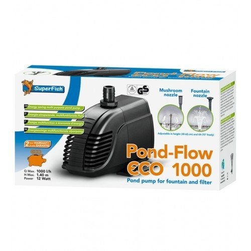 Fonteinpomp Pond Flow Eco 1000 met opzetstukken, Tuin en Terras, Ophalen of Verzenden, Nieuw, Vijverfolie