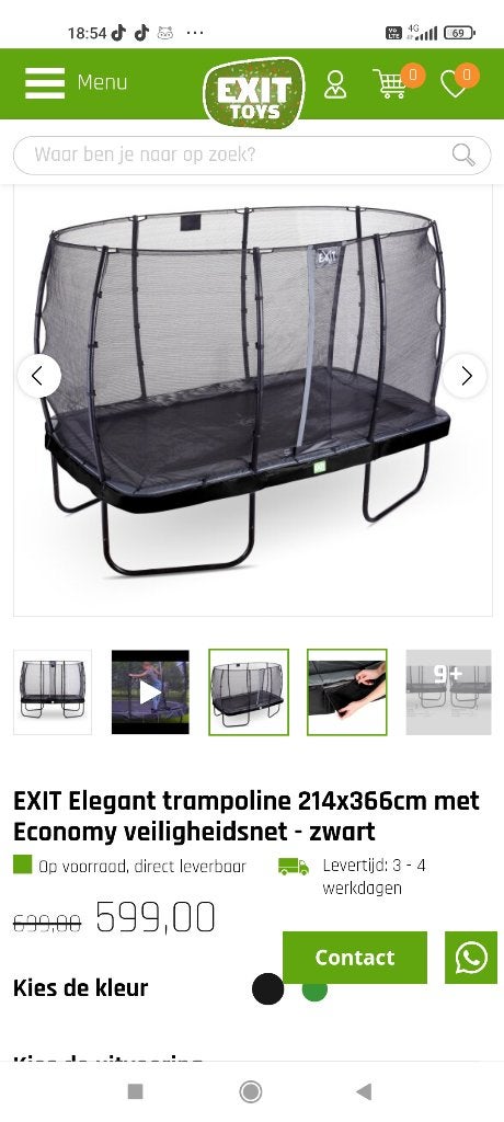 Trampolines, Ophalen, Zo goed als nieuw
