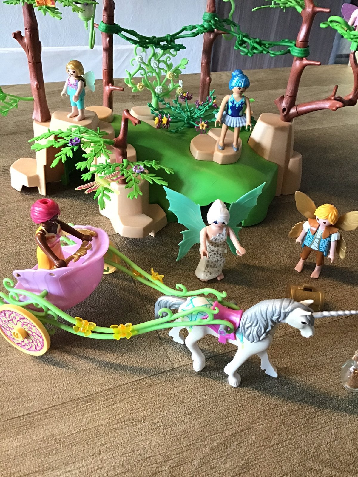 Feeen met eenhoorn paard en koets, Enlèvement ou Envoi, Comme neuf, Figurines