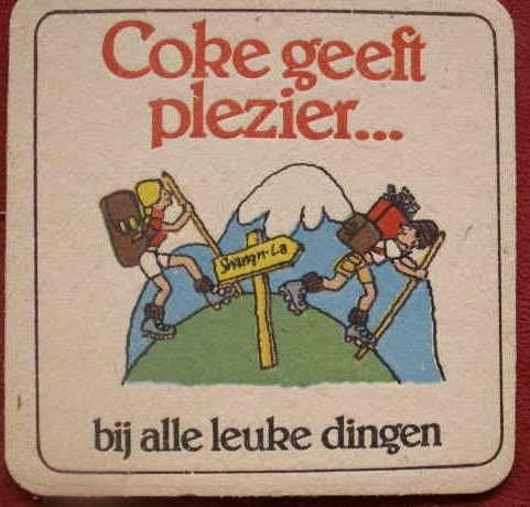 Oud Waterskiën Coca Cola bierviltjes Coke geeft plezier, Ophalen of Verzenden, Nieuw