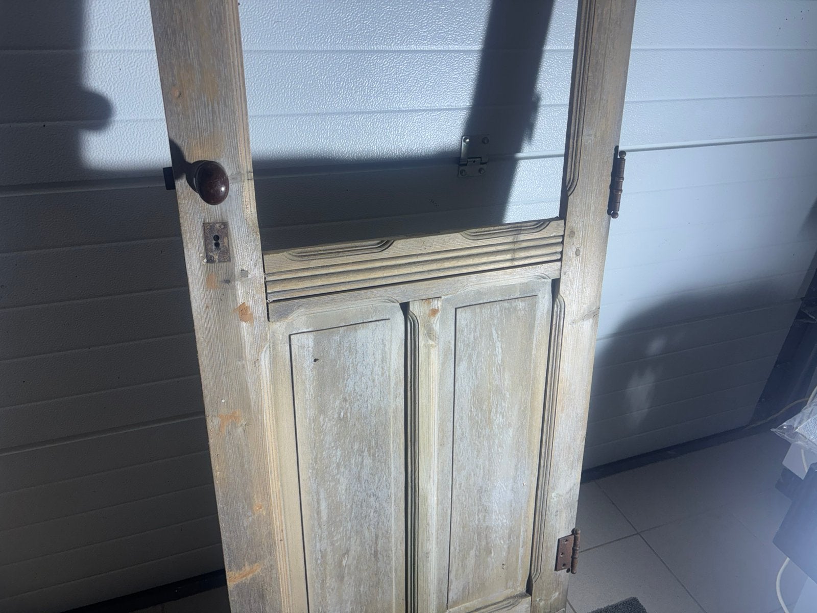Antiek eiken binnendeur, Porte intérieure, Enlèvement, Utilisé, Moins de 80 cm