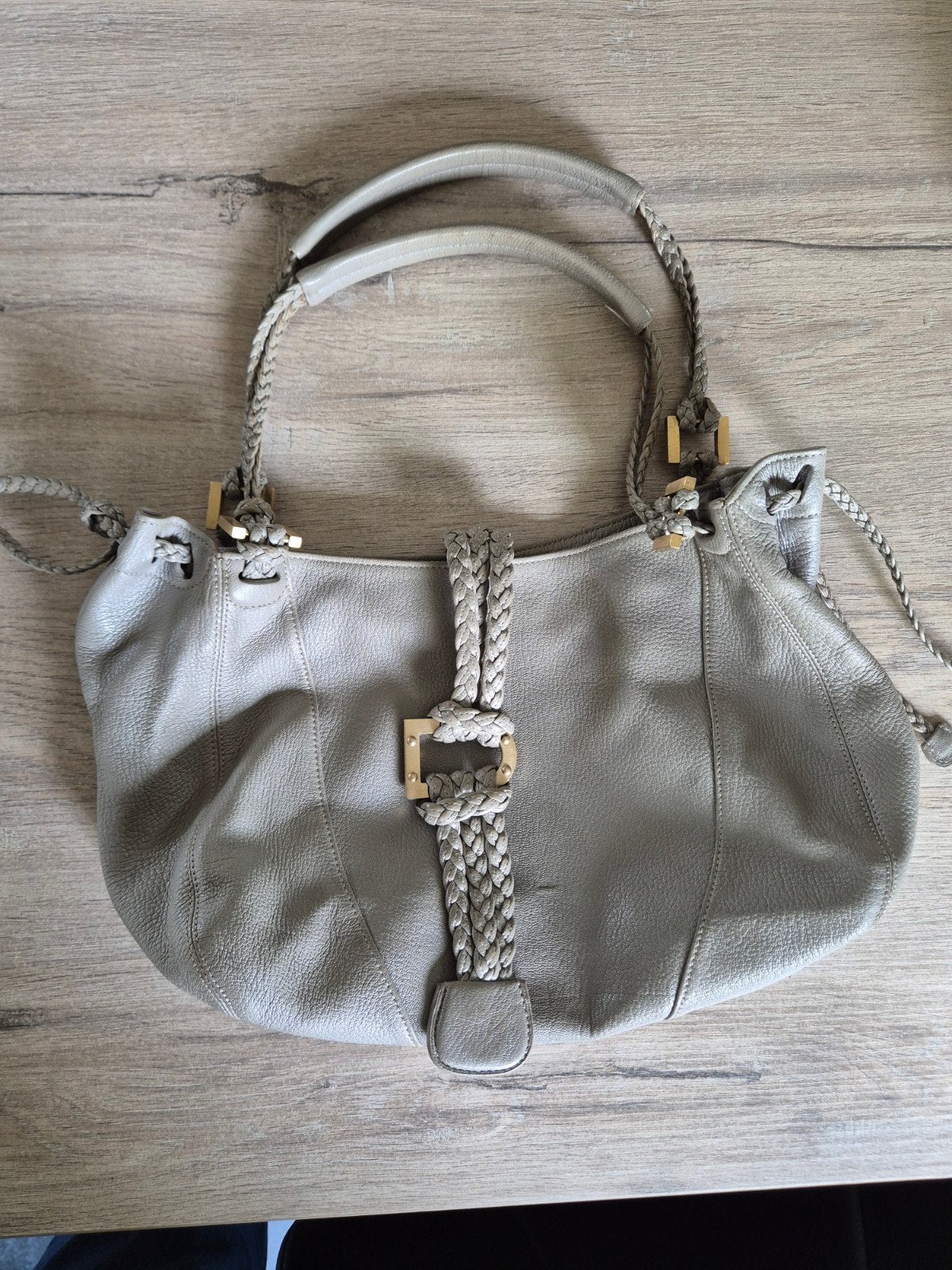 handtas Delvaux le Eugène gris claire., Handtassen en Accessoires, Tassen | Damestassen, Ophalen, Zo goed als nieuw, Grijs, Handtas