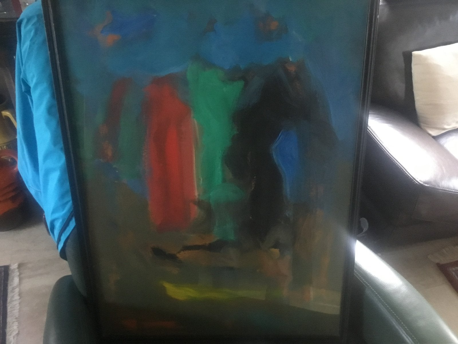 R(emi) Van Praet°1937-2007 olieverf op papier-De geesten 96, Antiek en Kunst, Ophalen, Olieverf