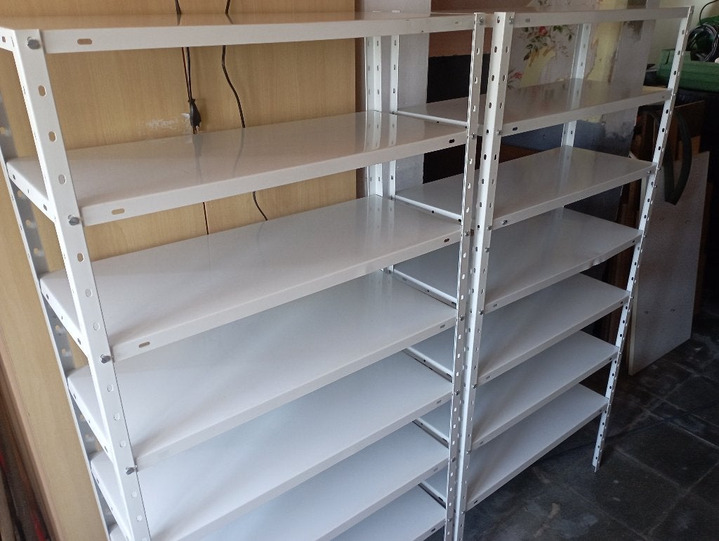 Étagère Métallique 150X75X30 Blanche, Démontable, Comme neuf, Enlèvement, Étagère