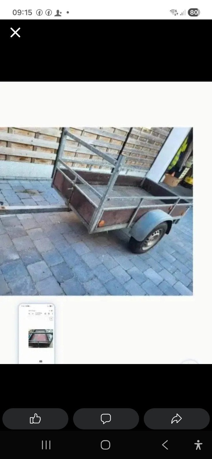 aanhanwagen 2x1, Ophalen of Verzenden