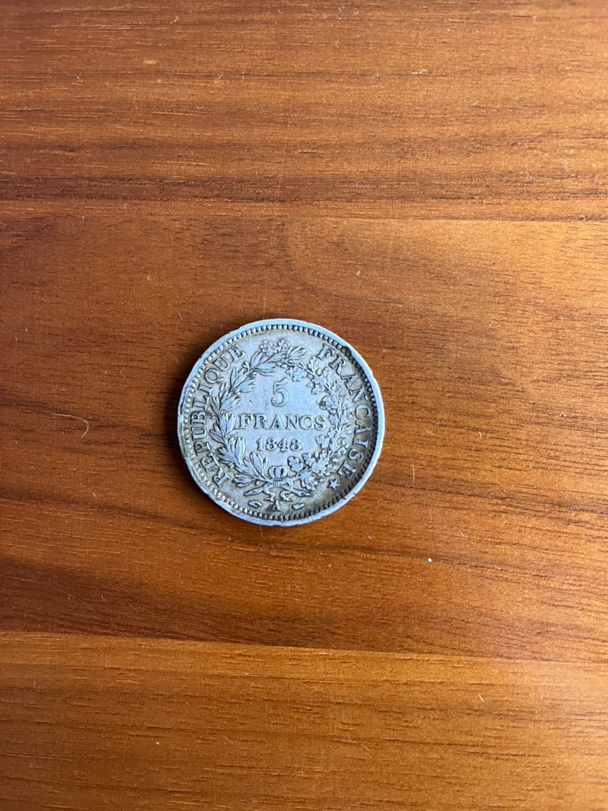5 francs français 1848, typeHercule, 2e République française, Enlèvement, France, Argent