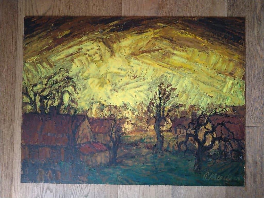 peter mertens, Antiquités & Art, Enlèvement ou Envoi, Peinture à l'huile, Paysage, Signé