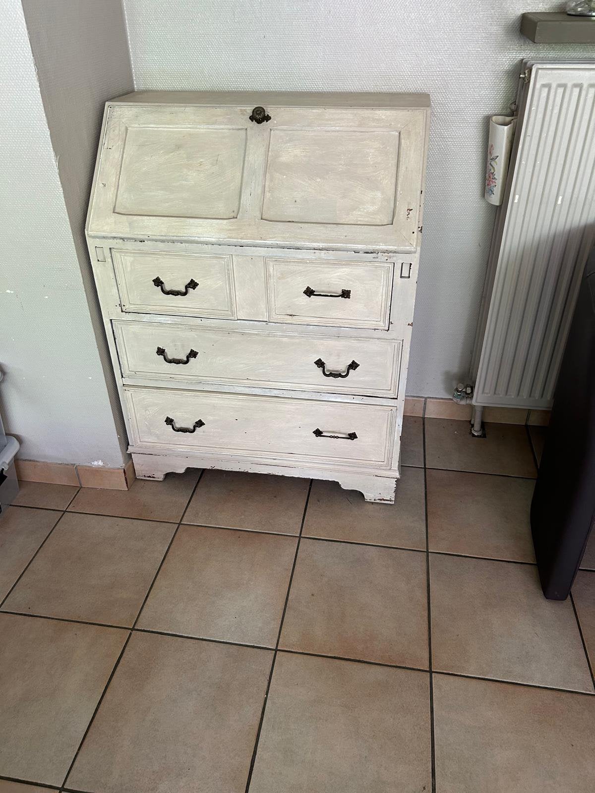 Te koop: charmante vintage secretaire /klapbureau, Ophalen, Zo goed als nieuw