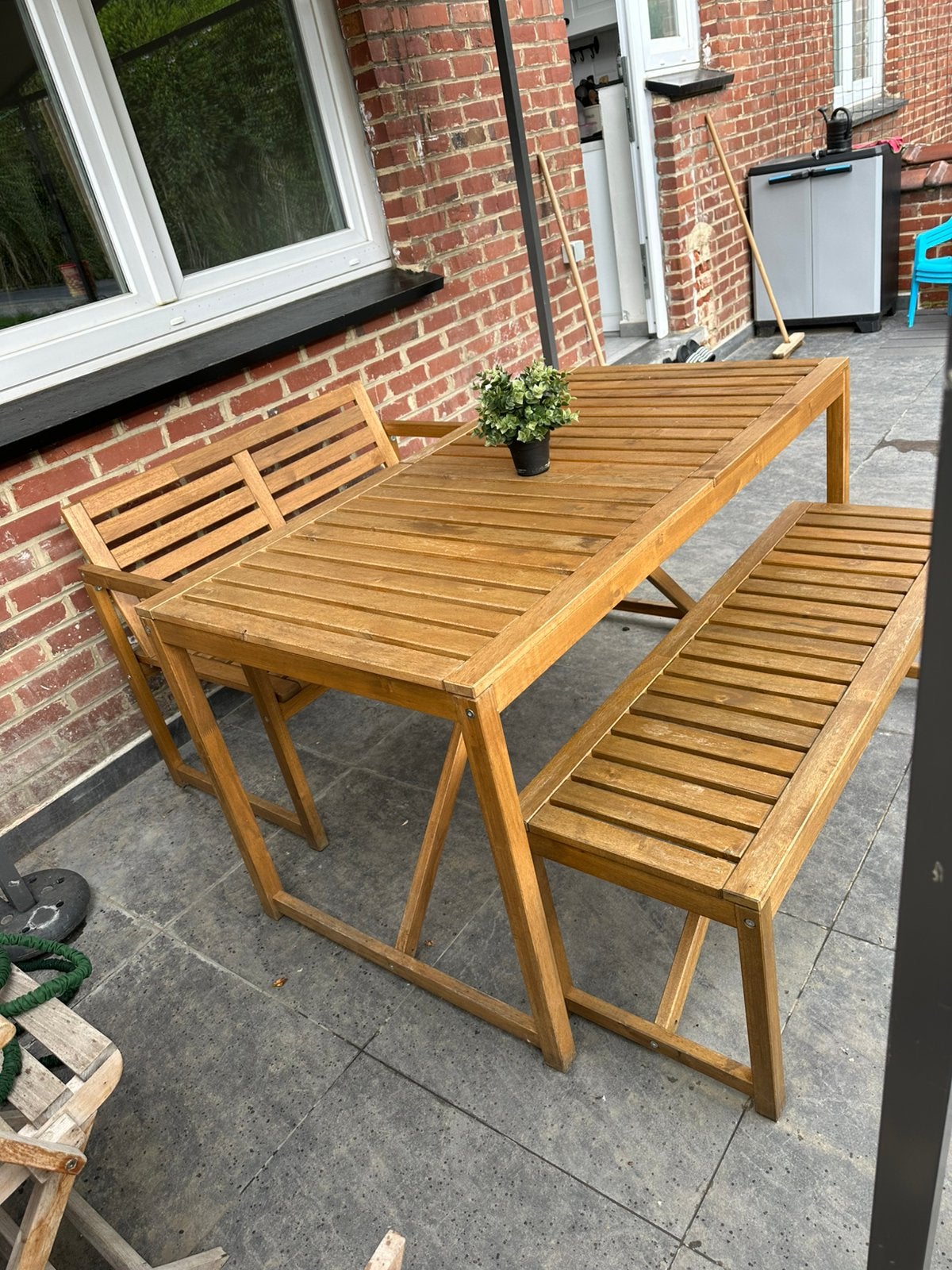 Ensembles table à manger jardin exterieur IKEA, Enlèvement, Comme neuf, Bois