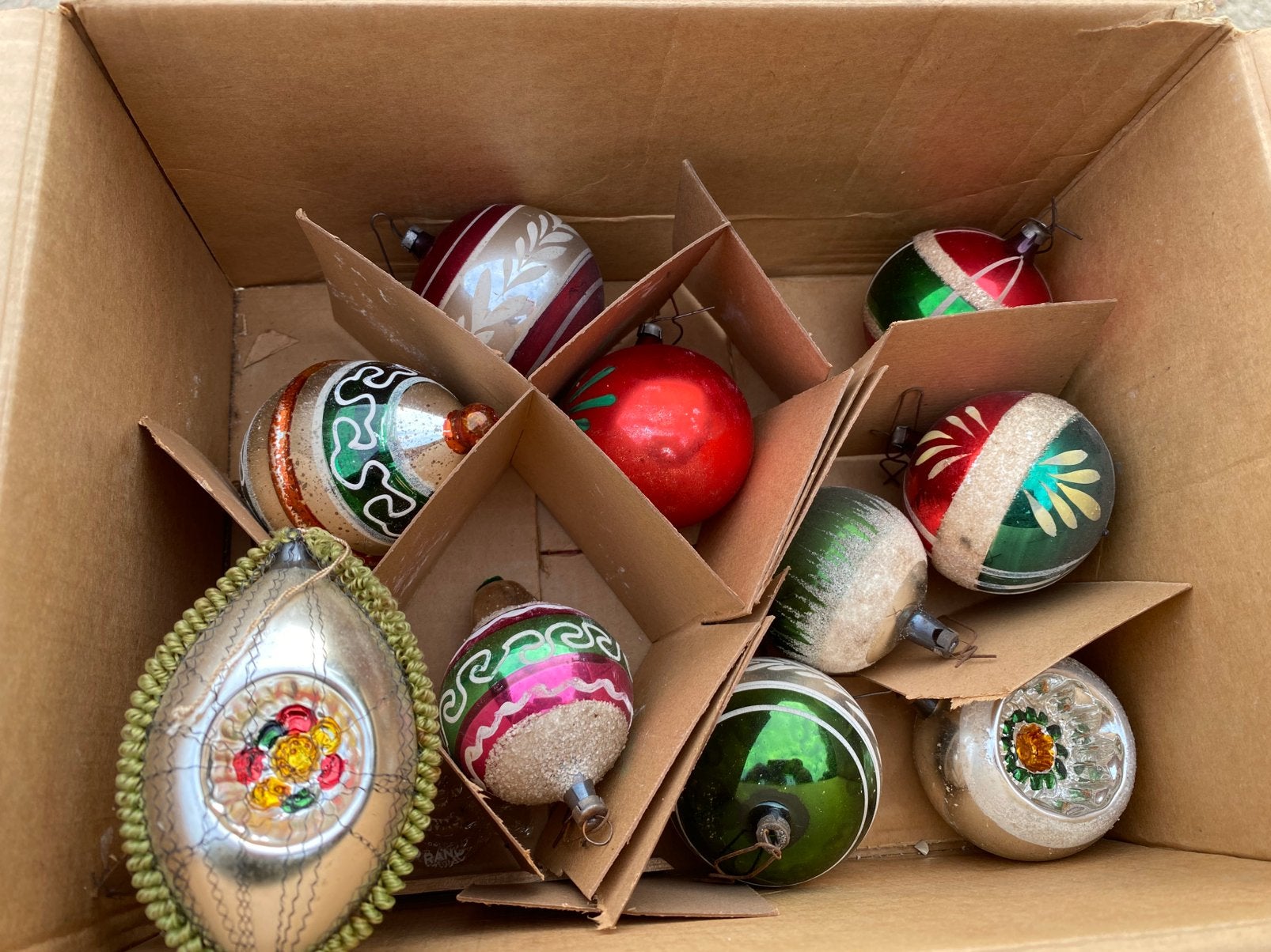 Anciennes boules de Noel en verre, Enlèvement ou Envoi, Comme neuf