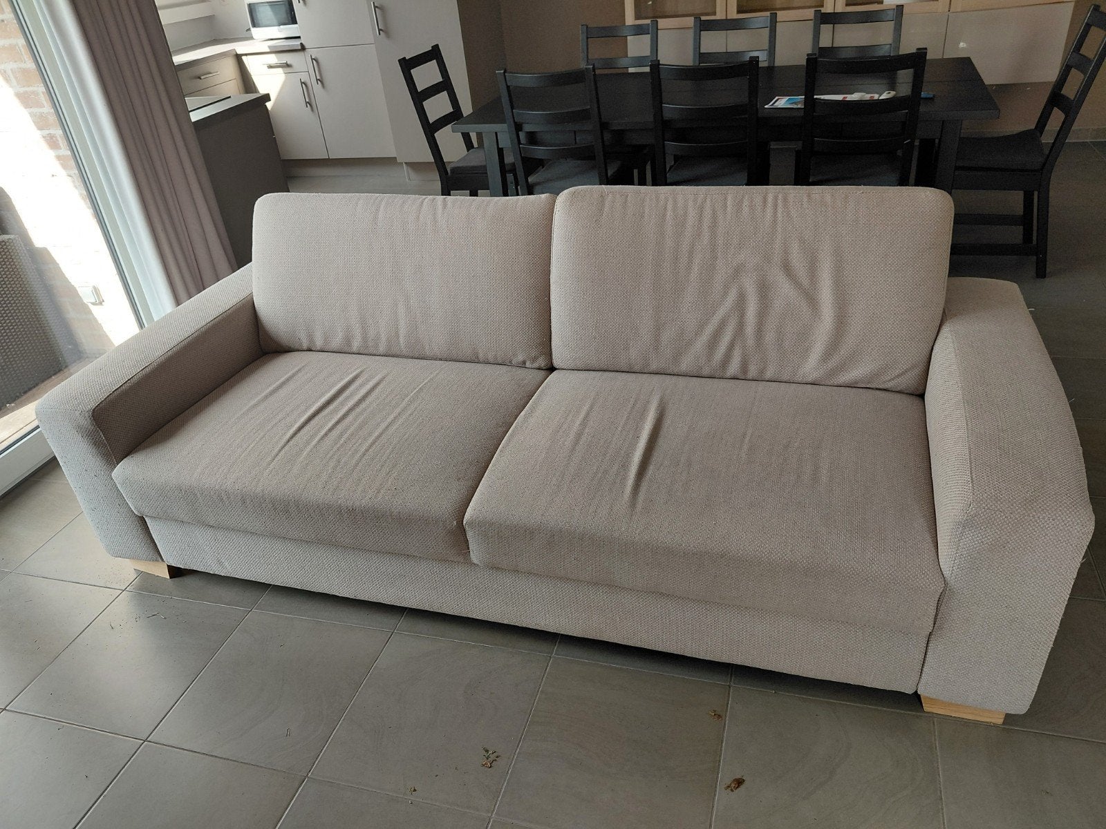 Zetel 3-zit, Maison & Meubles, Canapés | Salons, 200 à 250 cm, Banc droit, Enlèvement, Utilisé